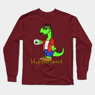 hipster Saurus Long Sleeve T-Shirt